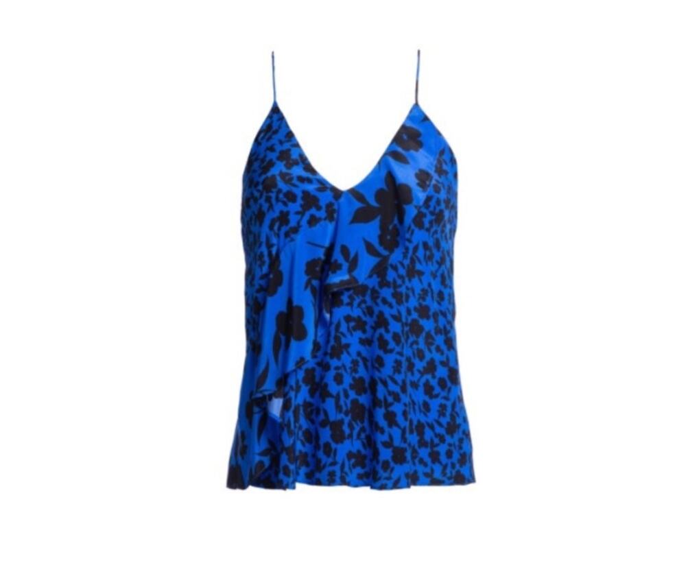 Alice + Olivia "Lavonia Asymmetrical Draped Tank M